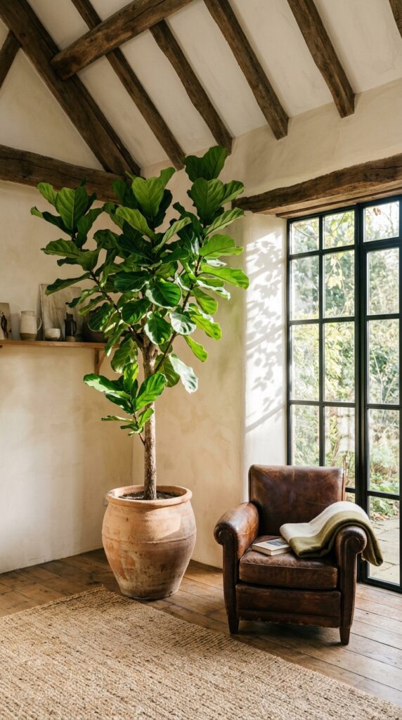 10 a wide shot of a sunlit corner featuring a tall sc