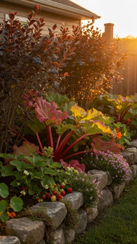 10 photorealistic golden hour photograph of a front y