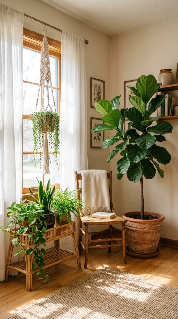 11 image prompt a wide interior shot of a sunlit corn