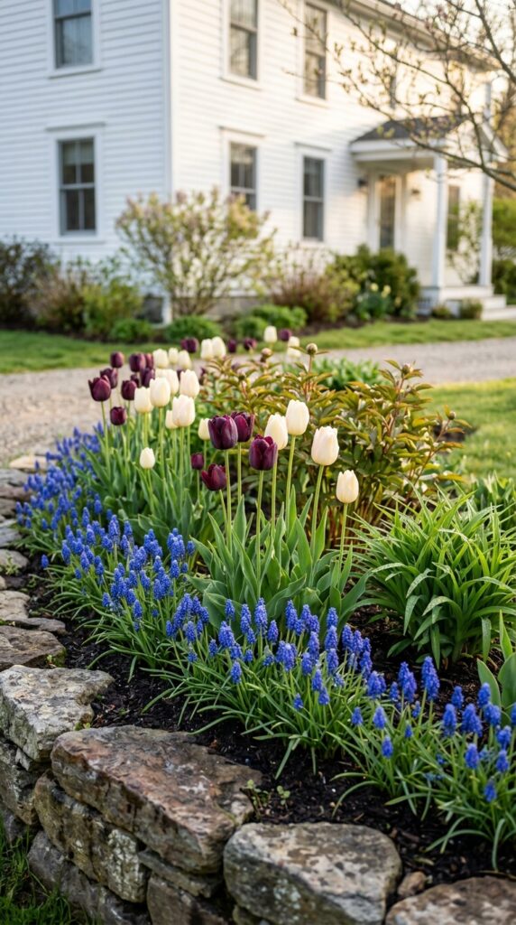 12 a front garden bed photographed in early spring li
