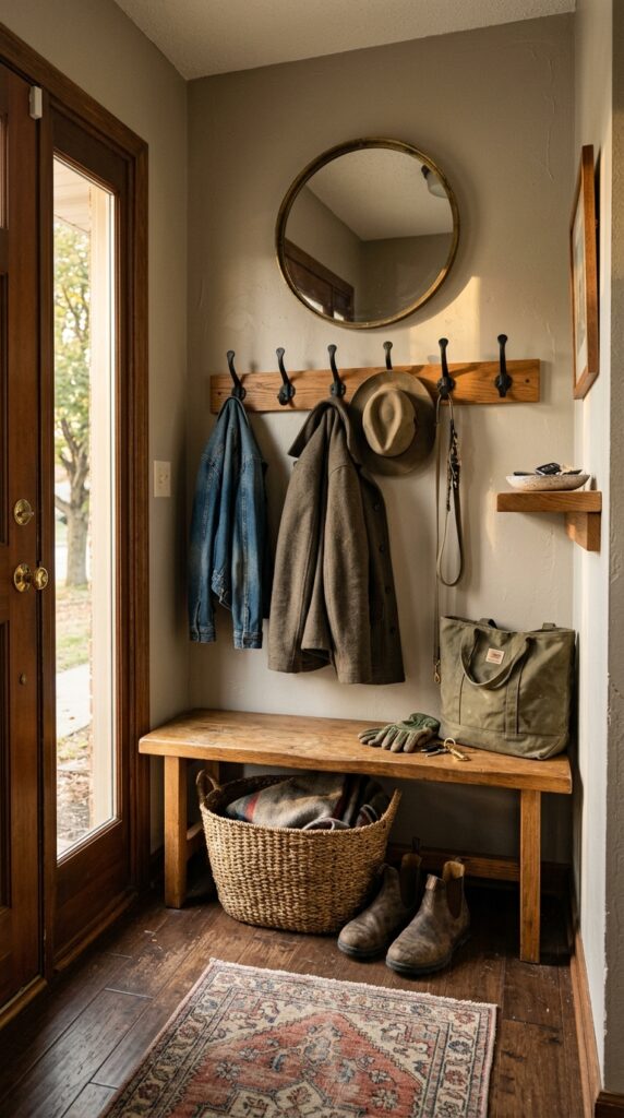 12 image prompt a small entryway shot with a 35mm len