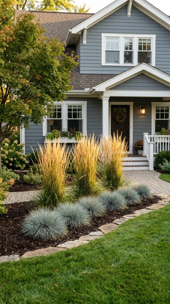 2 a mid distance residential garden shot showing a f