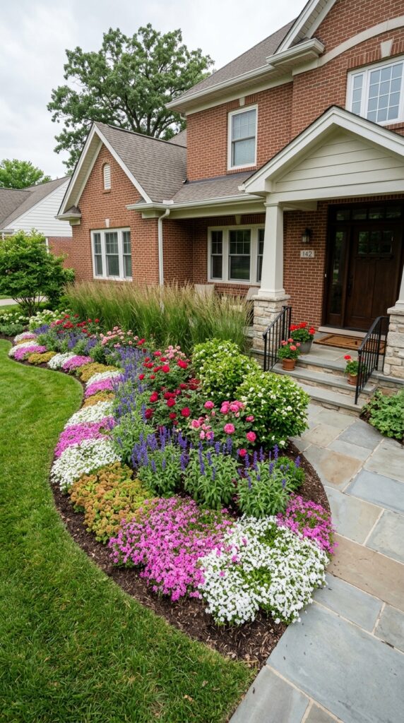 3 a wide residential exterior shot of a homes front 