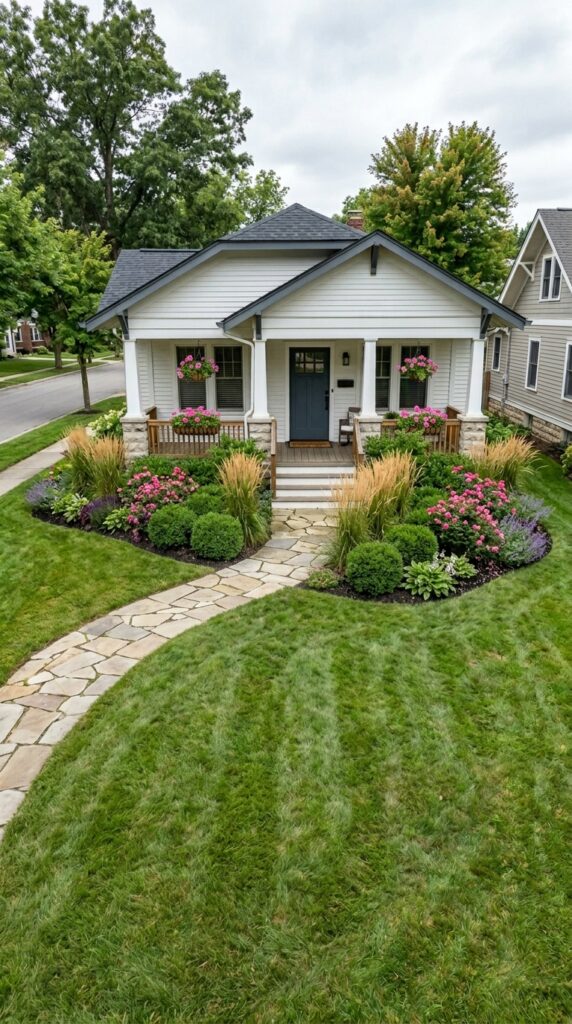 3 a wide residential exterior shot showing a lush la
