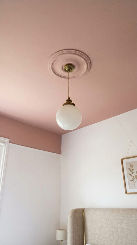 3 image prompt a wide upward angled interior shot of