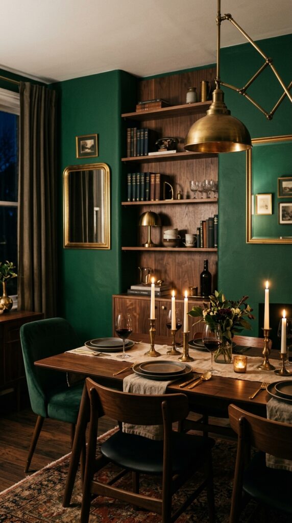 4 green walls and brass accents have had their momen