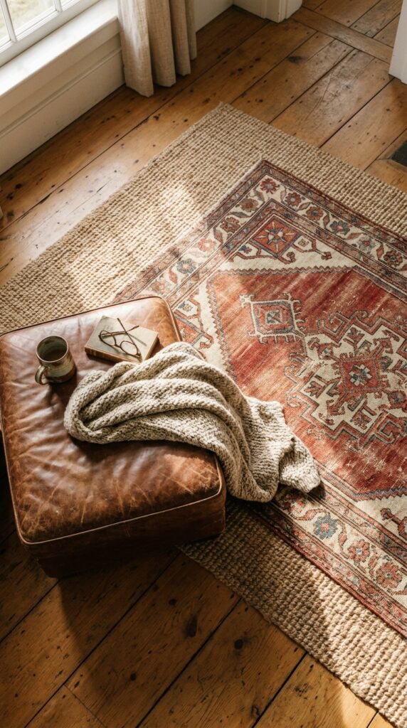 5 a close up overhead shot of a faded vintage turkis