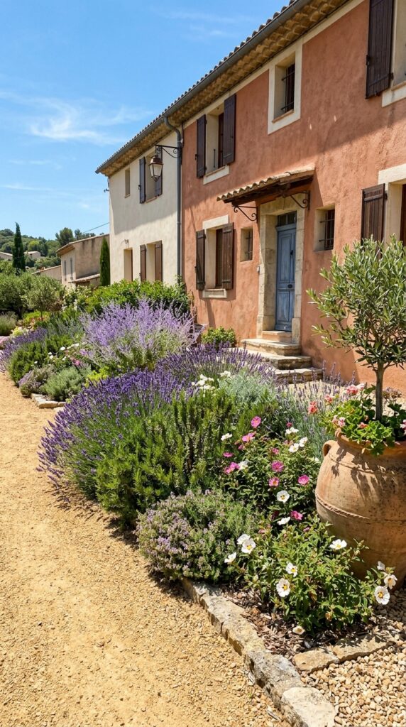 9 a mediterranean style front garden photographed in