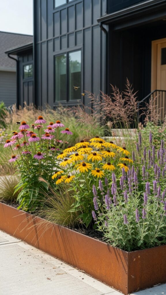 9 a contemporary front meadow bed photographed in br