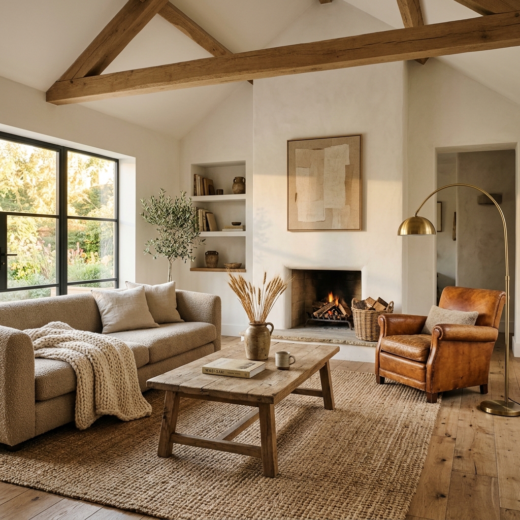 living room with fireplace and 202604300748