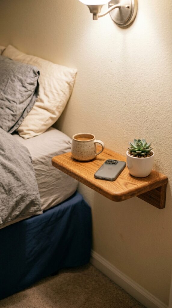 002 image prompt close up of a small wall mounted wood