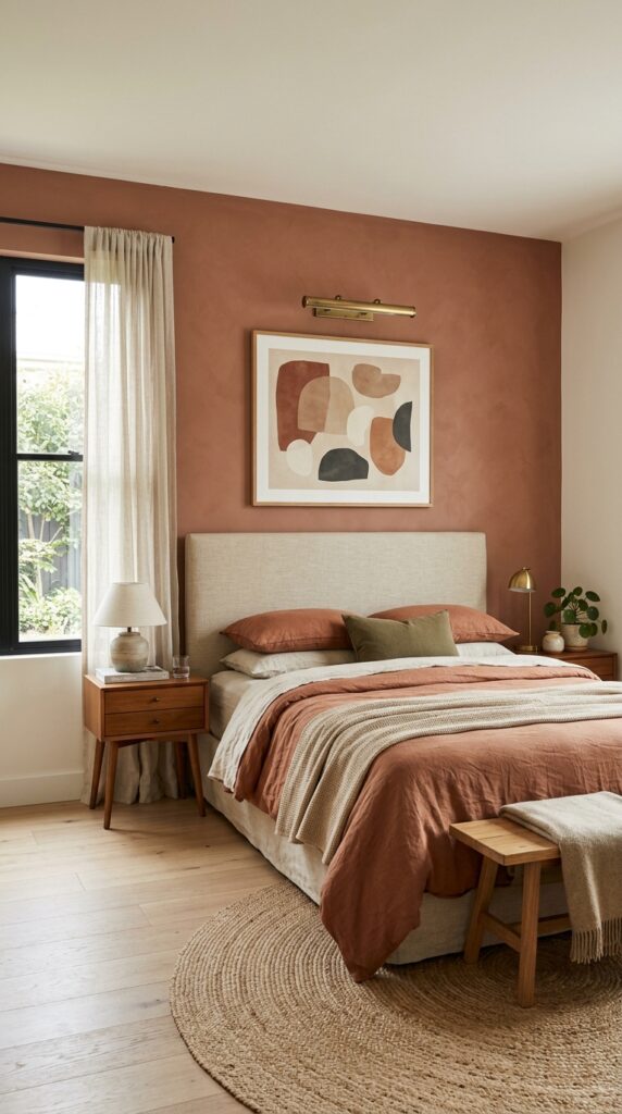 003 a serene bedroom interior with the wall behind the
