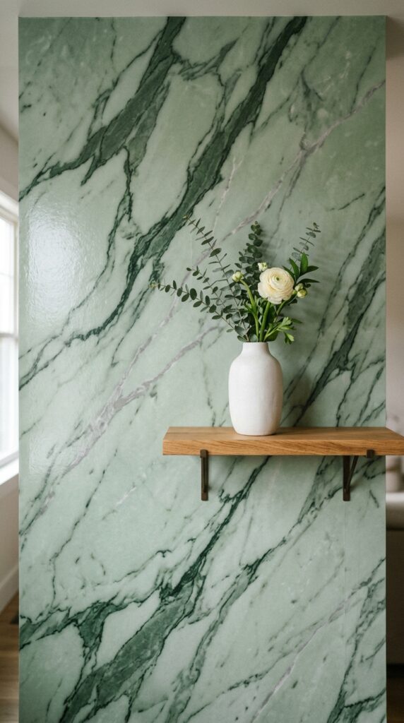 003 image prompt a wall covered in wallpaper printed t
