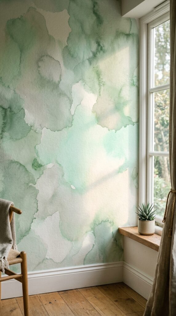 004 image prompt a wall covered in wallpaper that look