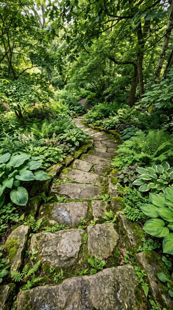 005 a series of large flat fieldstone steps winding th a series of large, flat 202605212004