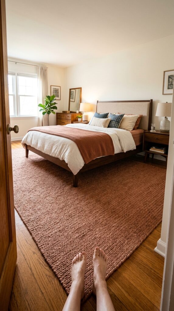 006 image prompt a bedroom with hardwood floors mostly