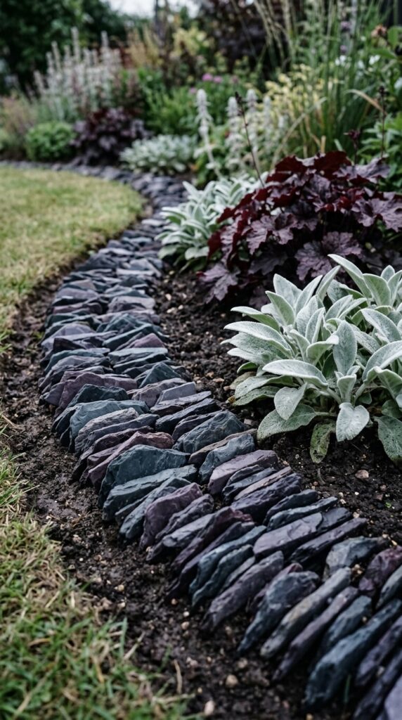 007 a medium close up of a flower bed border made from flower bed border slate shards 202605202128
