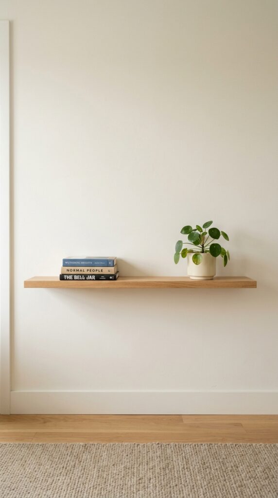008 image prompt a bedroom wall with exactly one float