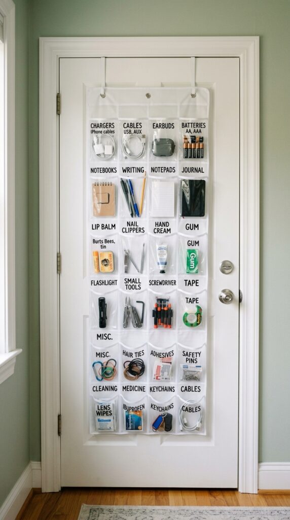 008 image prompt the back of a bedroom door with a cle
