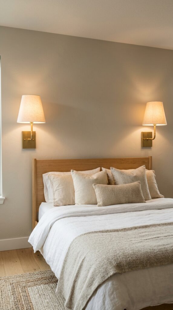 009 image prompt a bedroom wall with two matching wall