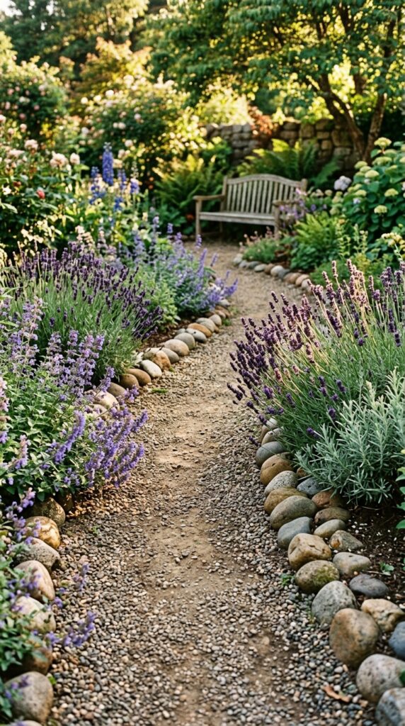 010 a meandering gravel pathway through a garden edged gravel pathway through garden 202605212007