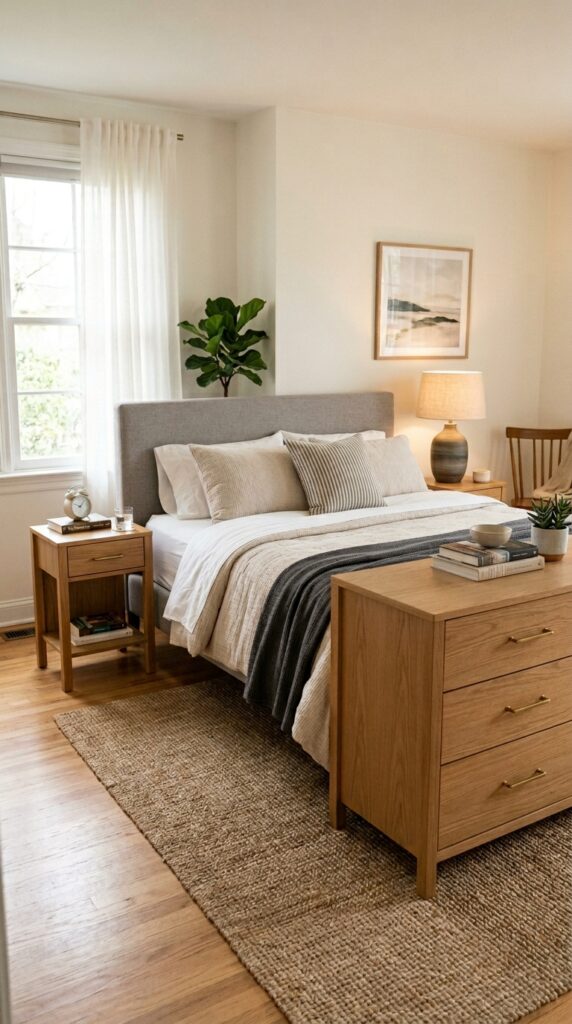 010 image prompt a bed where one side has a standard n