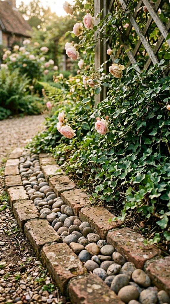 012 a characterful close up of a flower bed border com flower bed border with bricks 202605202132