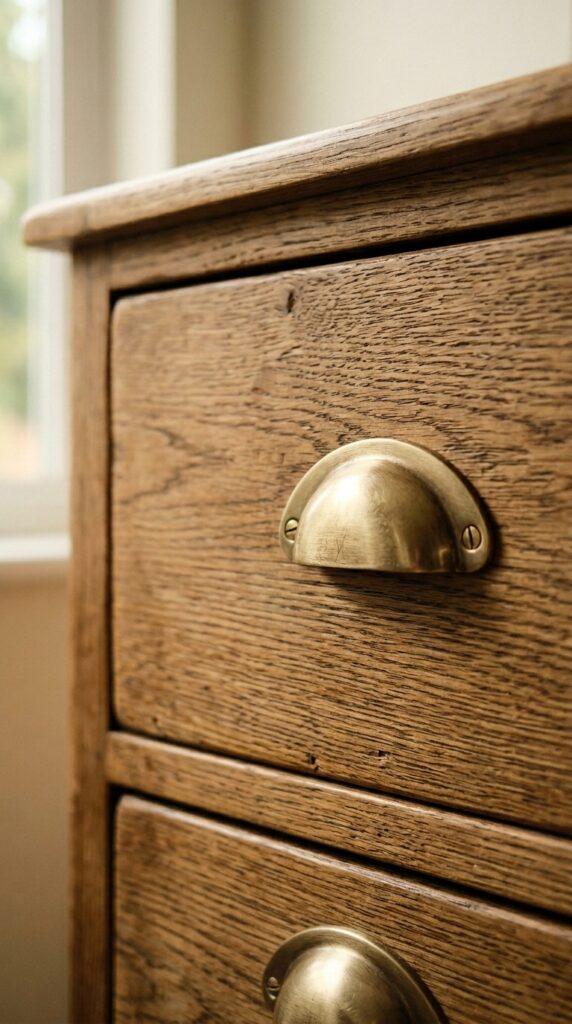 012 a close up macro shot of a dresser drawer with bru