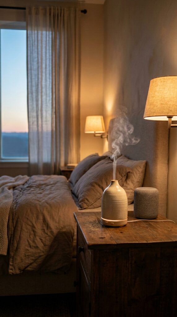 013 a bedroom interior shot showing a ceramic dish or 
