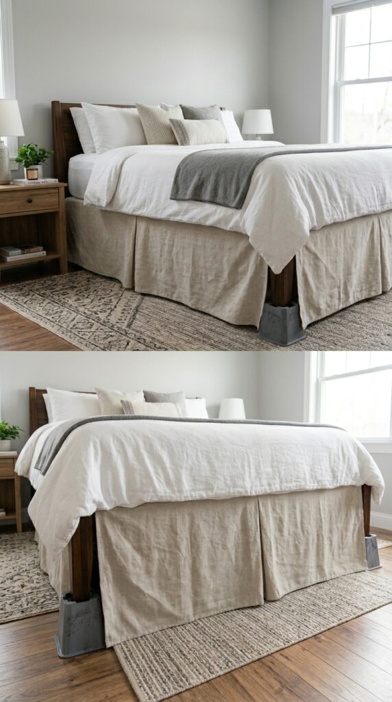 013 image prompt a bed lifted on 6 inch risers reveali