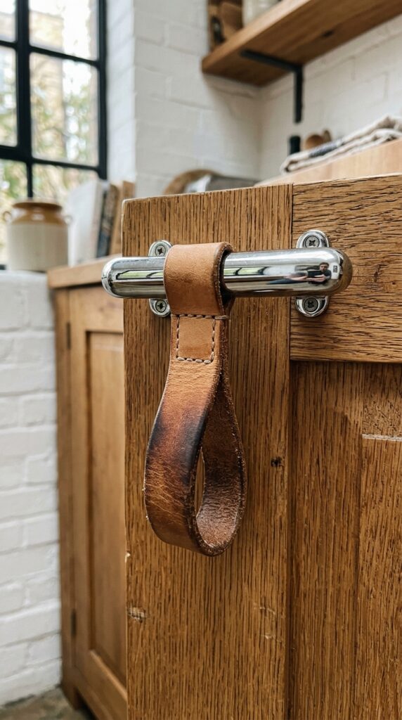 013 image prompt a cabinet door with a pull made from 