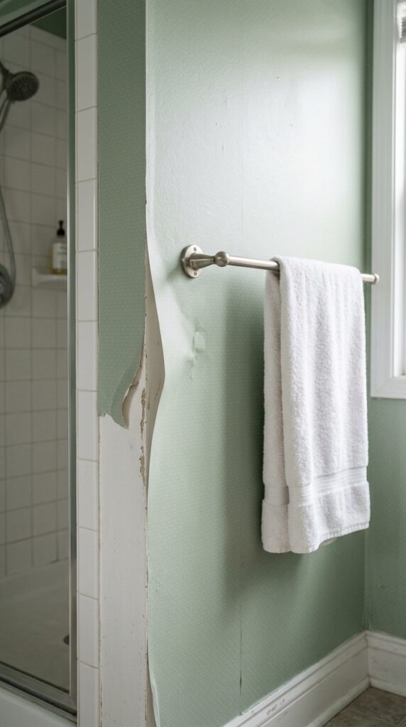 014 image prompt a bathroom wall with peel and stick w