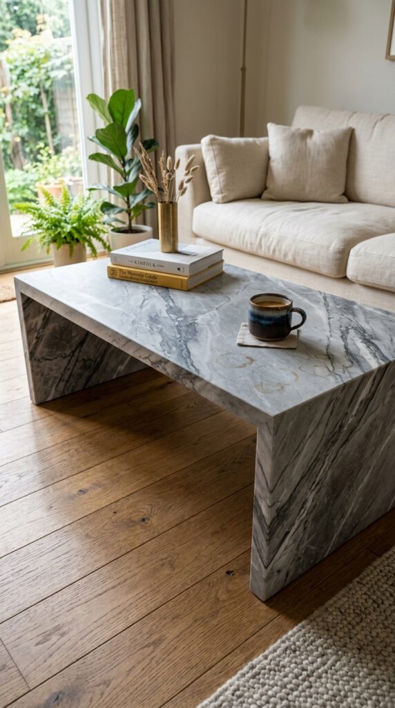 014 image prompt a coffee table made from a single thi