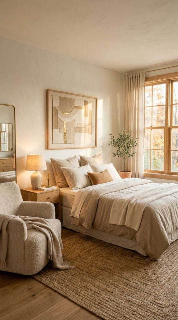 016 a serene bedroom interior in a strict tonal palett