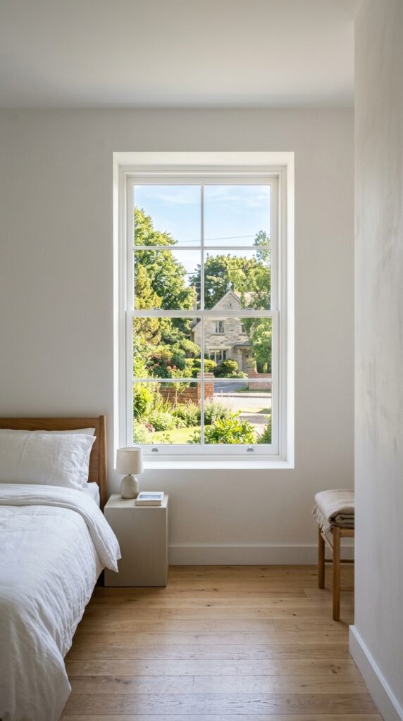 016 image prompt a bedroom window with no curtains no 