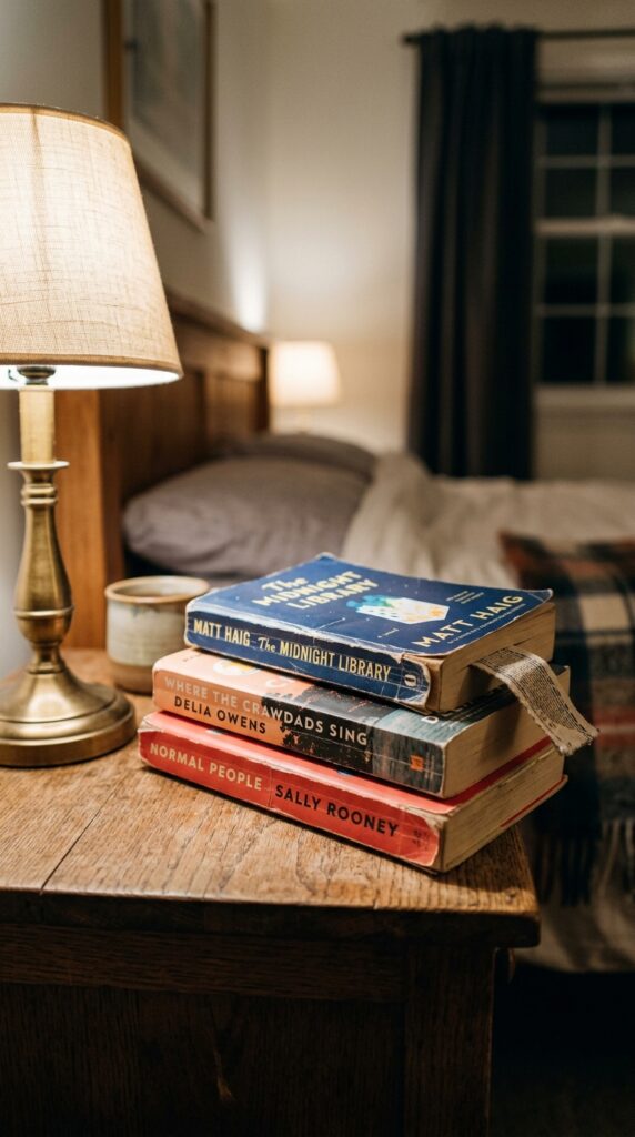 25 Guest Bedroom Ideas That Feel Welcoming And Practical 019 image prompt a small stack of three paperback book