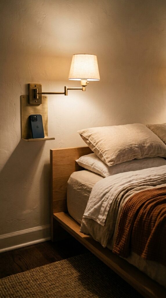 021 image prompt a wall mounted sconce with a swing ar