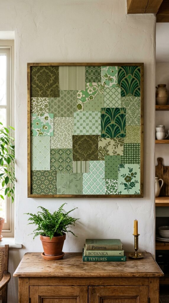 022 image prompt a large frame on a wall containing a 