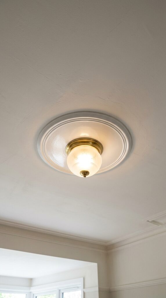 022 image prompt a plain plaster ceiling with a simple