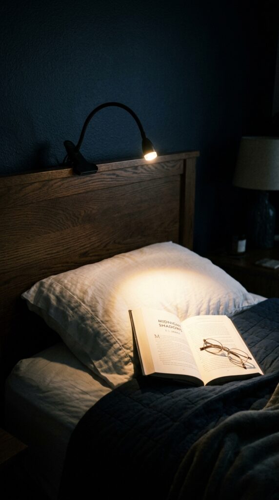25 Guest Bedroom Ideas That Feel Welcoming And Practical 023 image prompt a small clip on led reading light att