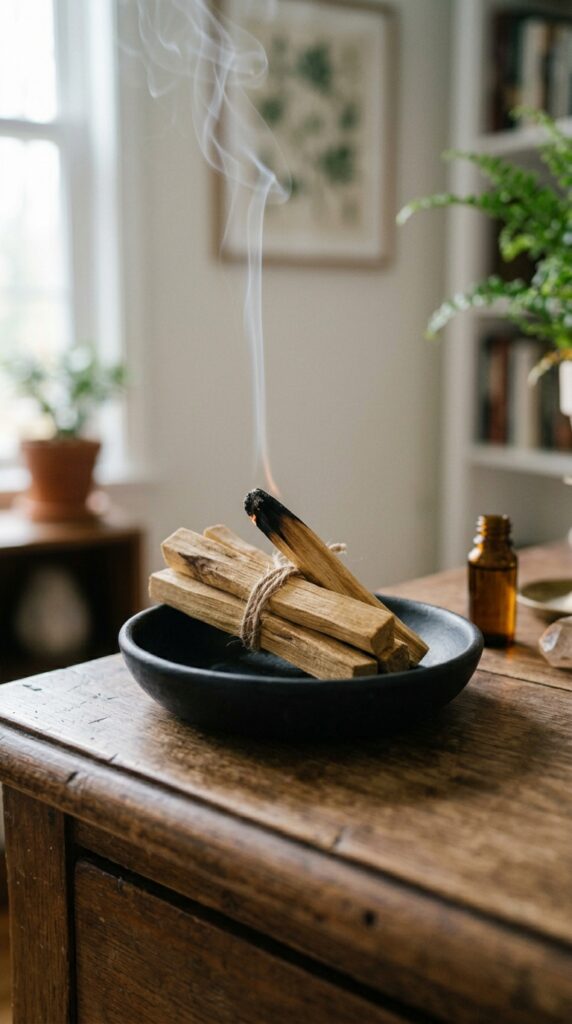 024 image prompt a small bundle of palo santo sticks i
