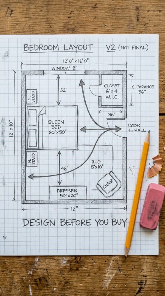 025 image prompt a hand drawn floor plan on graph pape
