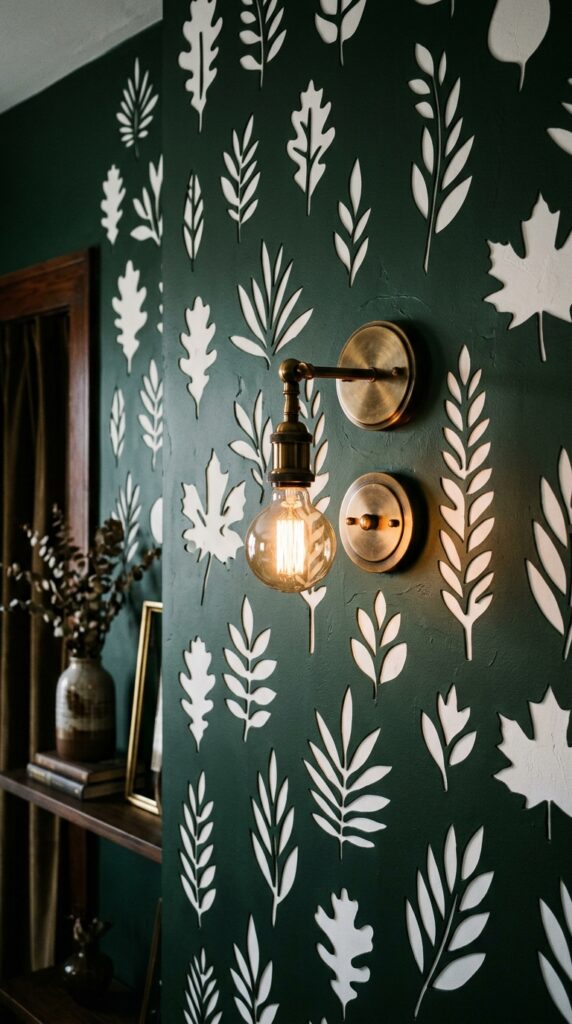 025 image prompt a wall with a dark forest green backg