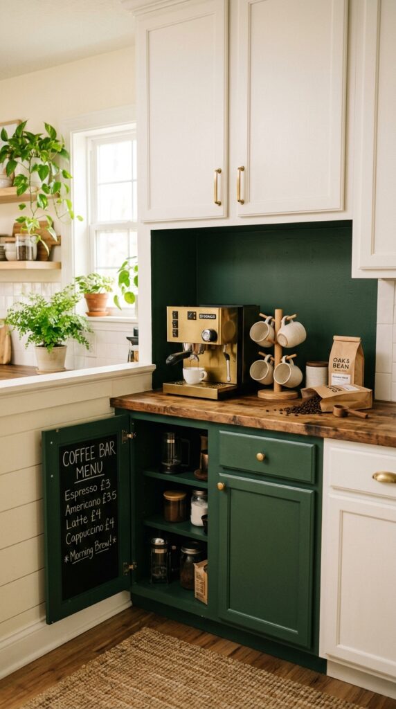 10 a kitchen coffee corner created by painting two lo