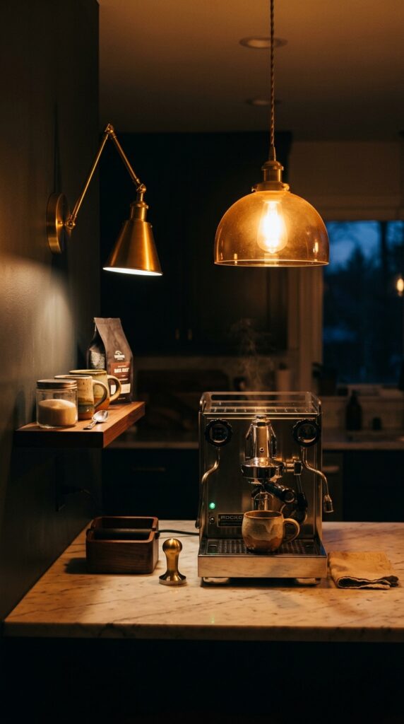 11 a cozy home coffee corner at early morning lit ent
