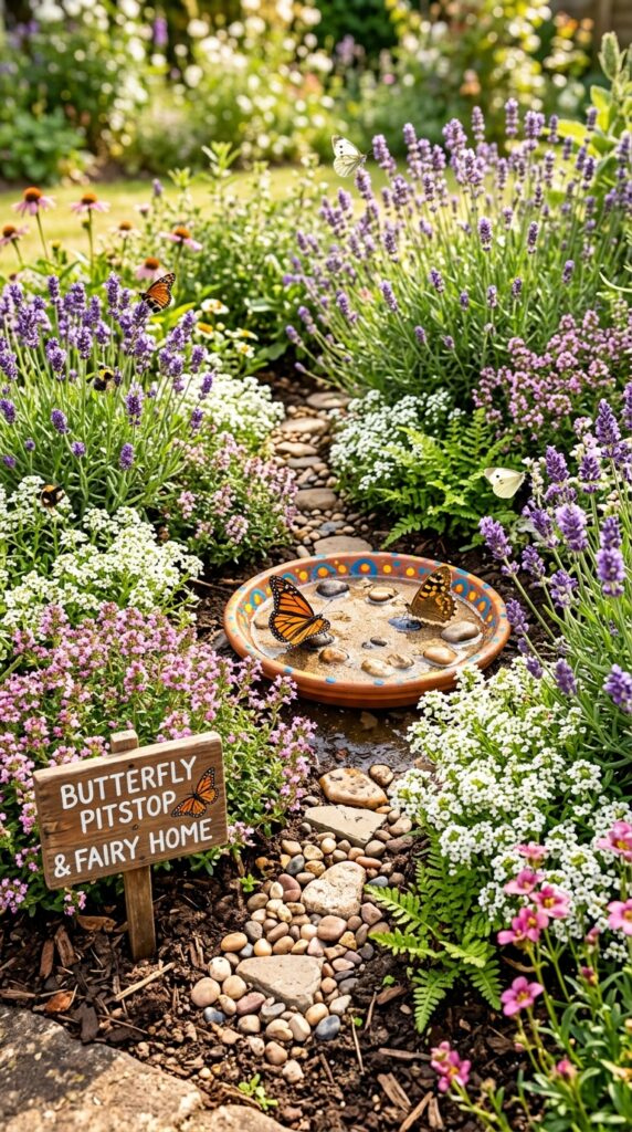 11 a wide close up of a sunny garden border section d