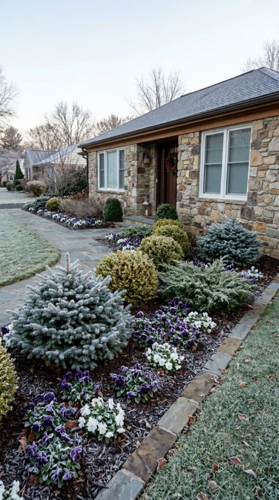 12 image prompt a well structured front yard bed runn