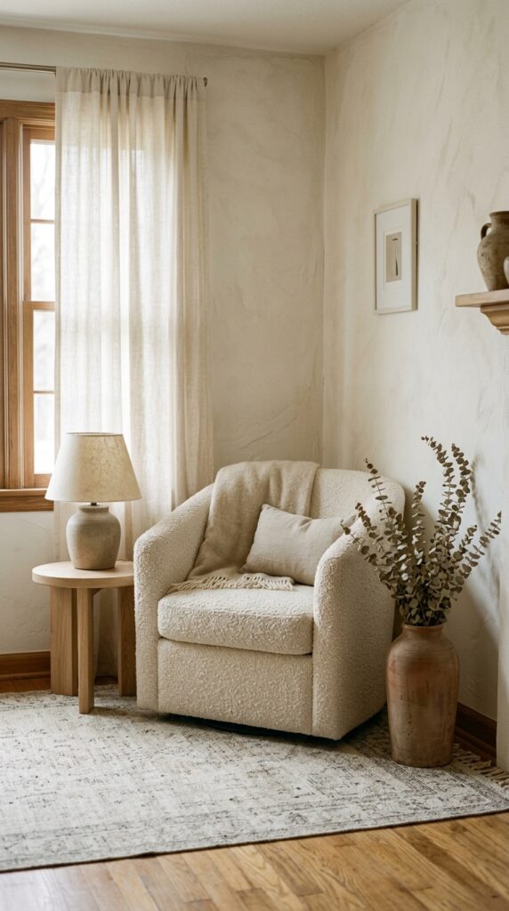 1 a close up corner of a small living room shot at m