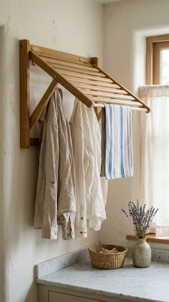 3 a close up shot at 50mm of a wall mounted slatted 