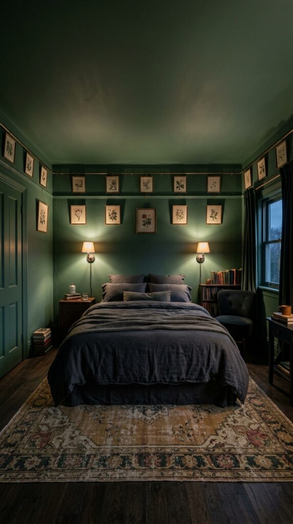3 prompt create a pinterest style vertical collage p moody bedroom with green walls 202605032041